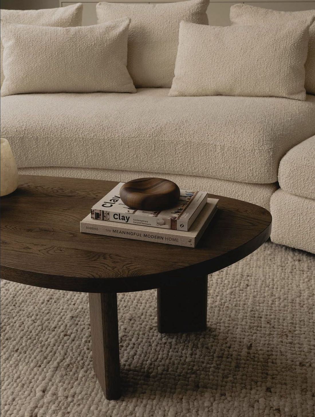 A calm, softly lit living space